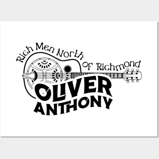 Oliver Anthony - Resonator Guitar - Rich Men Posters and Art